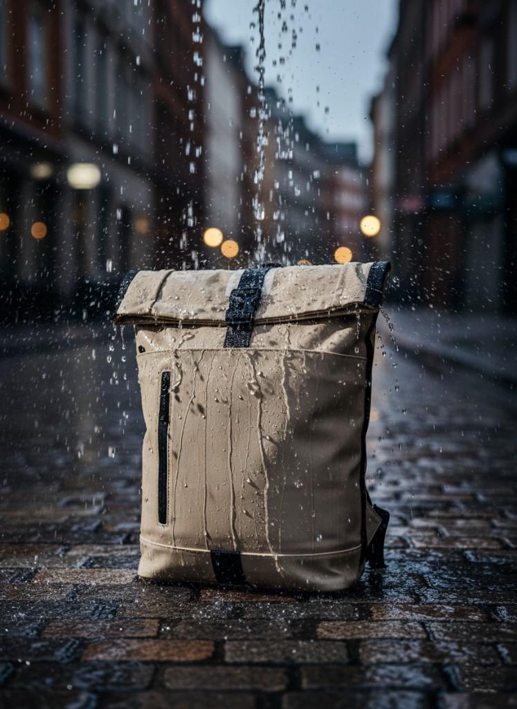 Roll-top hátizsák – bézs, vízálló