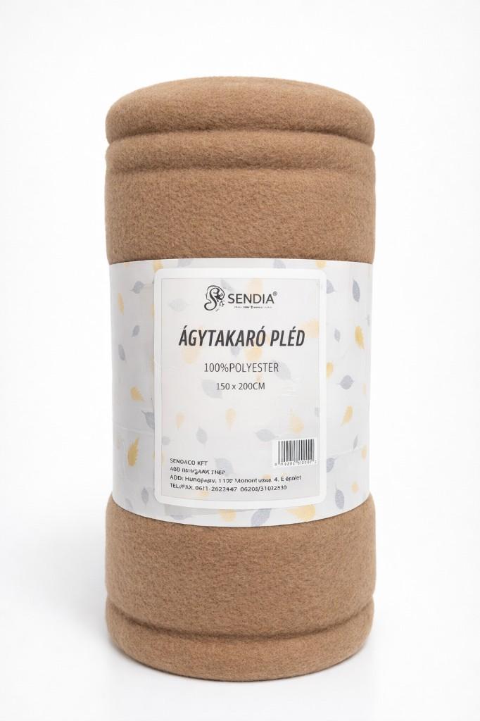 Sendia ágytakaró pléd – világosbarna