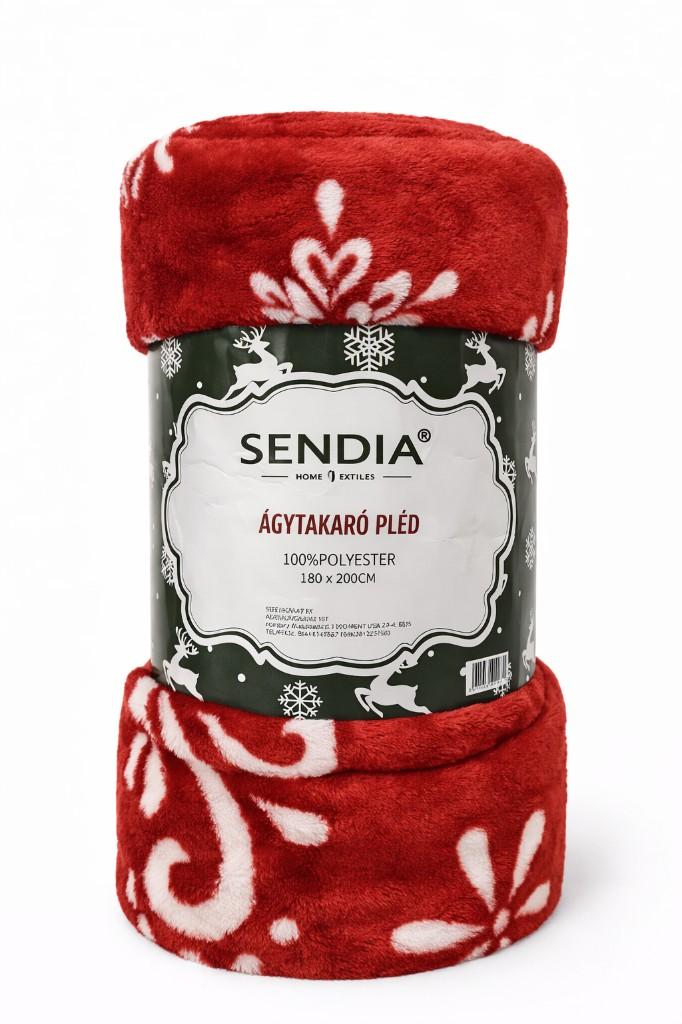 Sendia ágytakaró pléd – piros