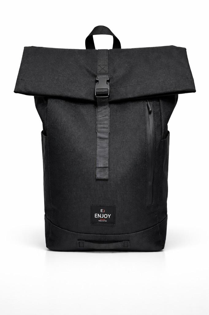 Roll-top hátizsák – fekete (ENJOY)