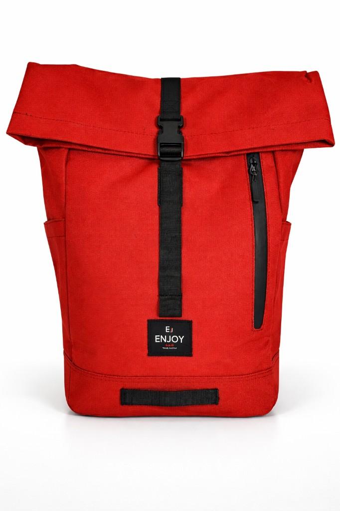 Roll-top hátizsák – piros