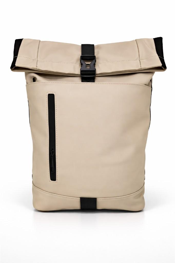 Roll-top hátizsák – világosbézs